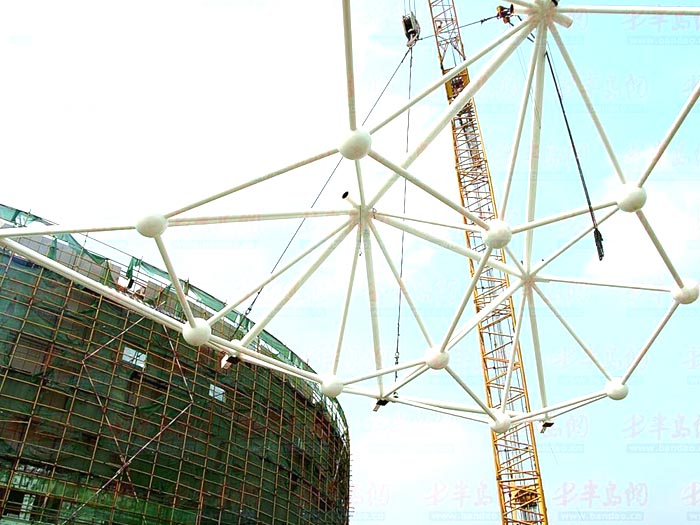 舞钢体育馆网架安装